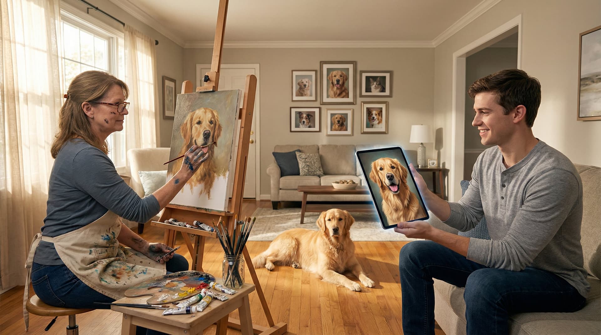 How Custom Pet Portraits Are Made – From Photo Upload to Museum-Quality Dog Art in Under 60 Seconds