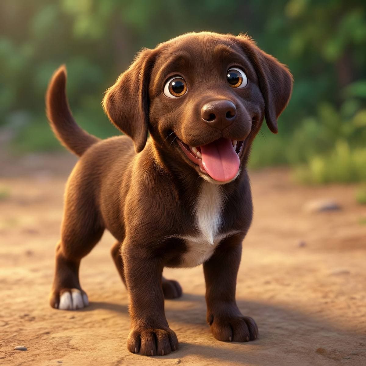 Free Dog Clip Art Preview - 3D Animated style dog portrait