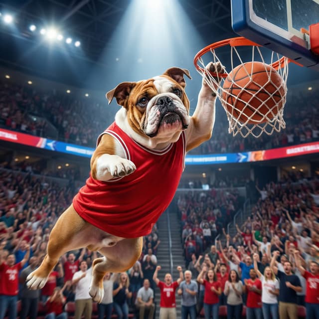 Action Dog Clip Art - Basketball Star style portrait