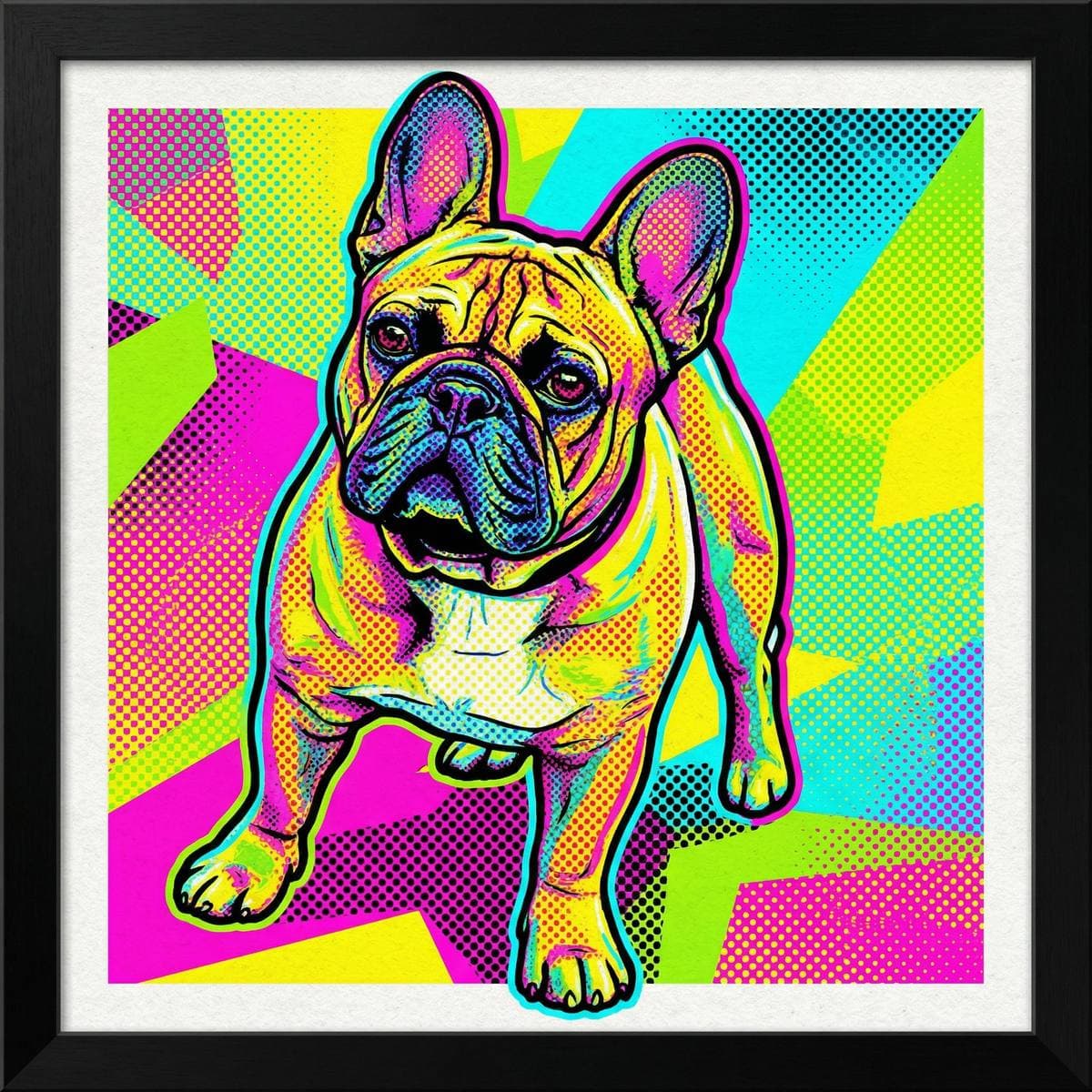 Dog Clip Art PNG and Digital Downloads - Pop Art style dog portrait