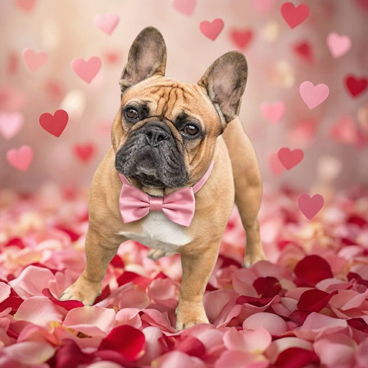 Christmas Dog Clip Art and Seasonal Portraits - Valentine's Day style dog portrait