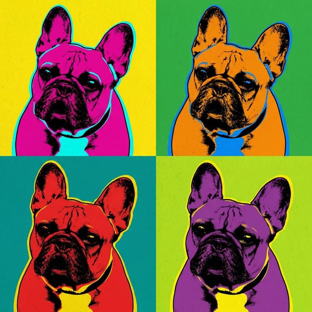 Dog Clip Art Alternative - Silkscreen Pop style portrait