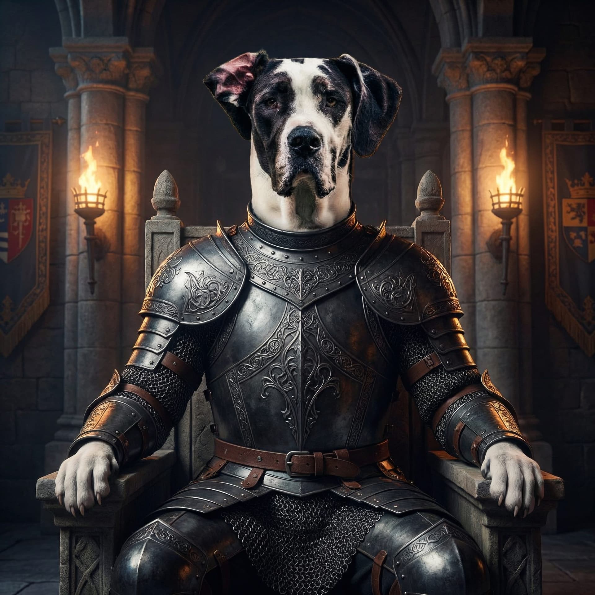 Halloween Dog Art Portraits - Epic Fantasy style dog portrait