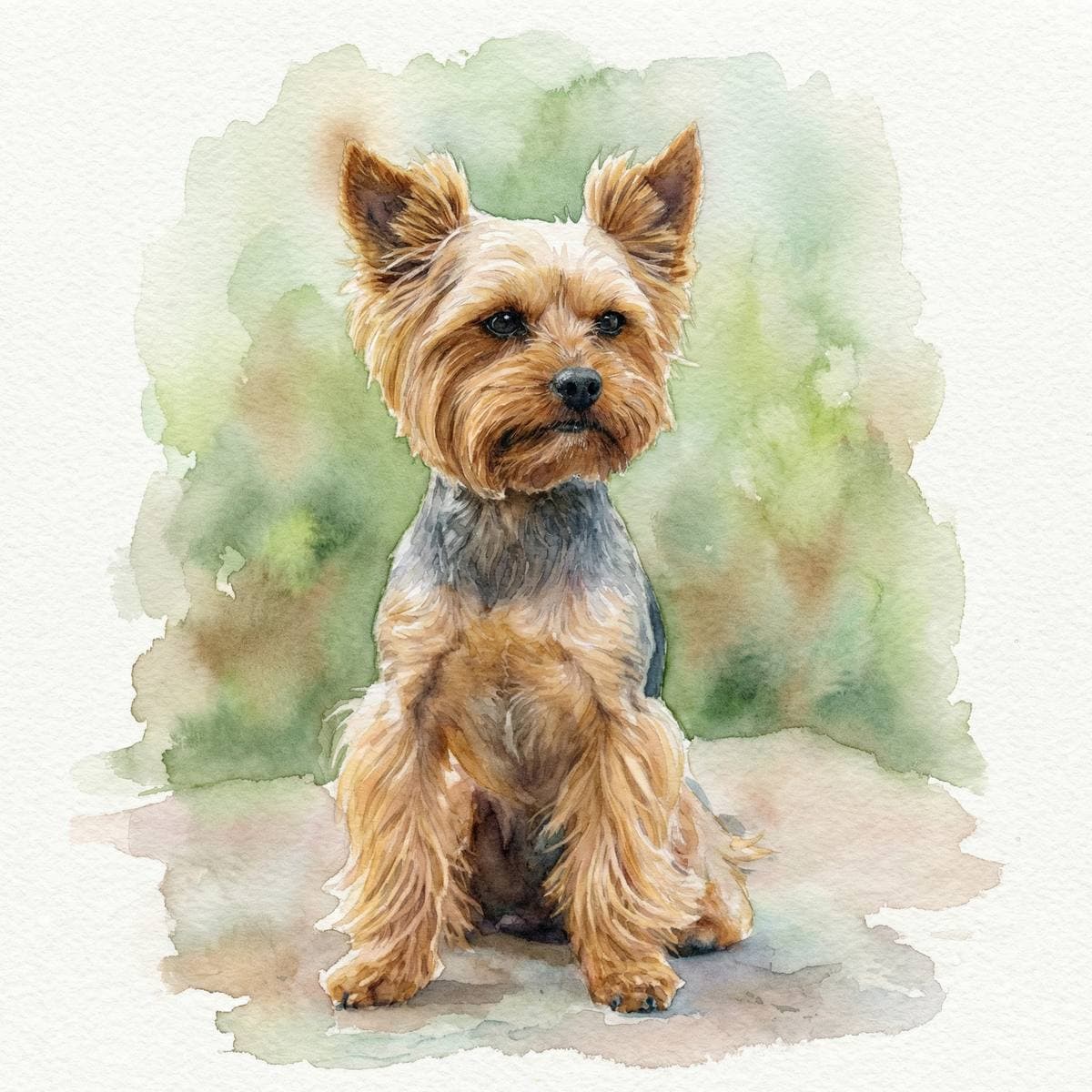 Dog Clip Art, Reimagined - Watercolor style dog portrait