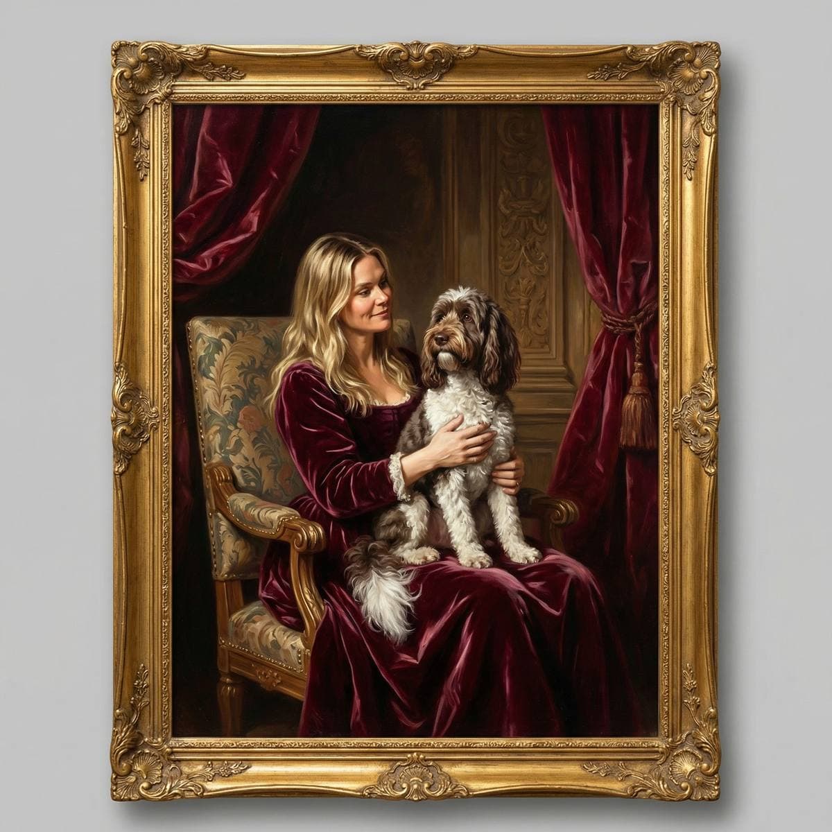Dog and Cat Clip Art? Try Custom Pet Art - Family Classic style portrait