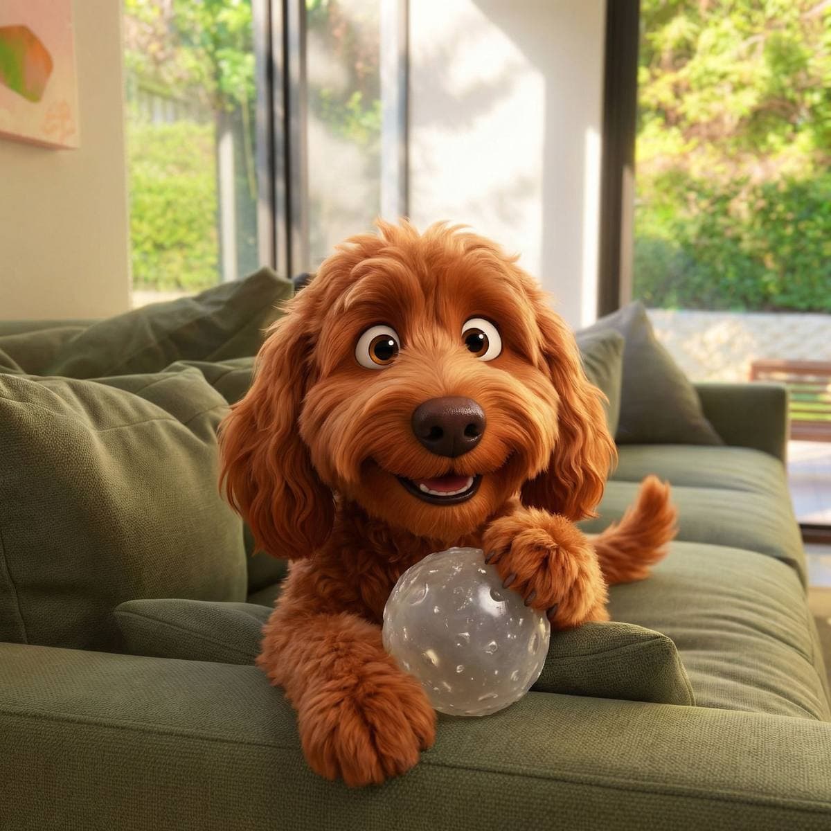 Dog art portrait - 3D Animated style