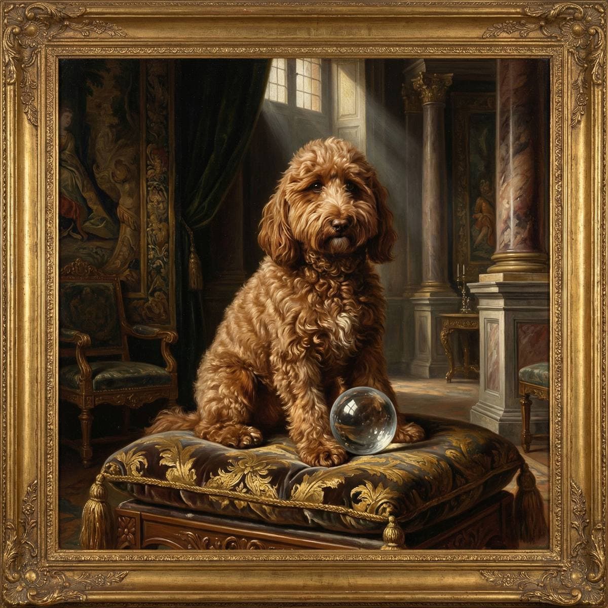 Dog Art - The Royal Portrait: AI-generated royal renaissance portrait