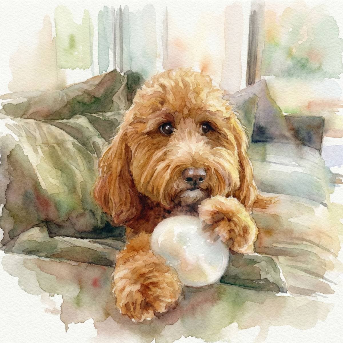 Dog art portrait - Watercolor style