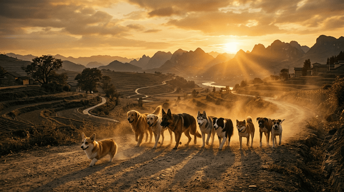 The Journey Home - Journey Home (Cinematic) style dog portrait