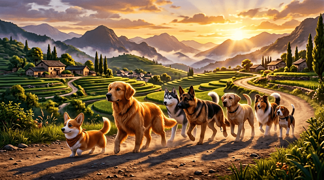 The Journey Home - Journey Home (Pixar) style dog portrait