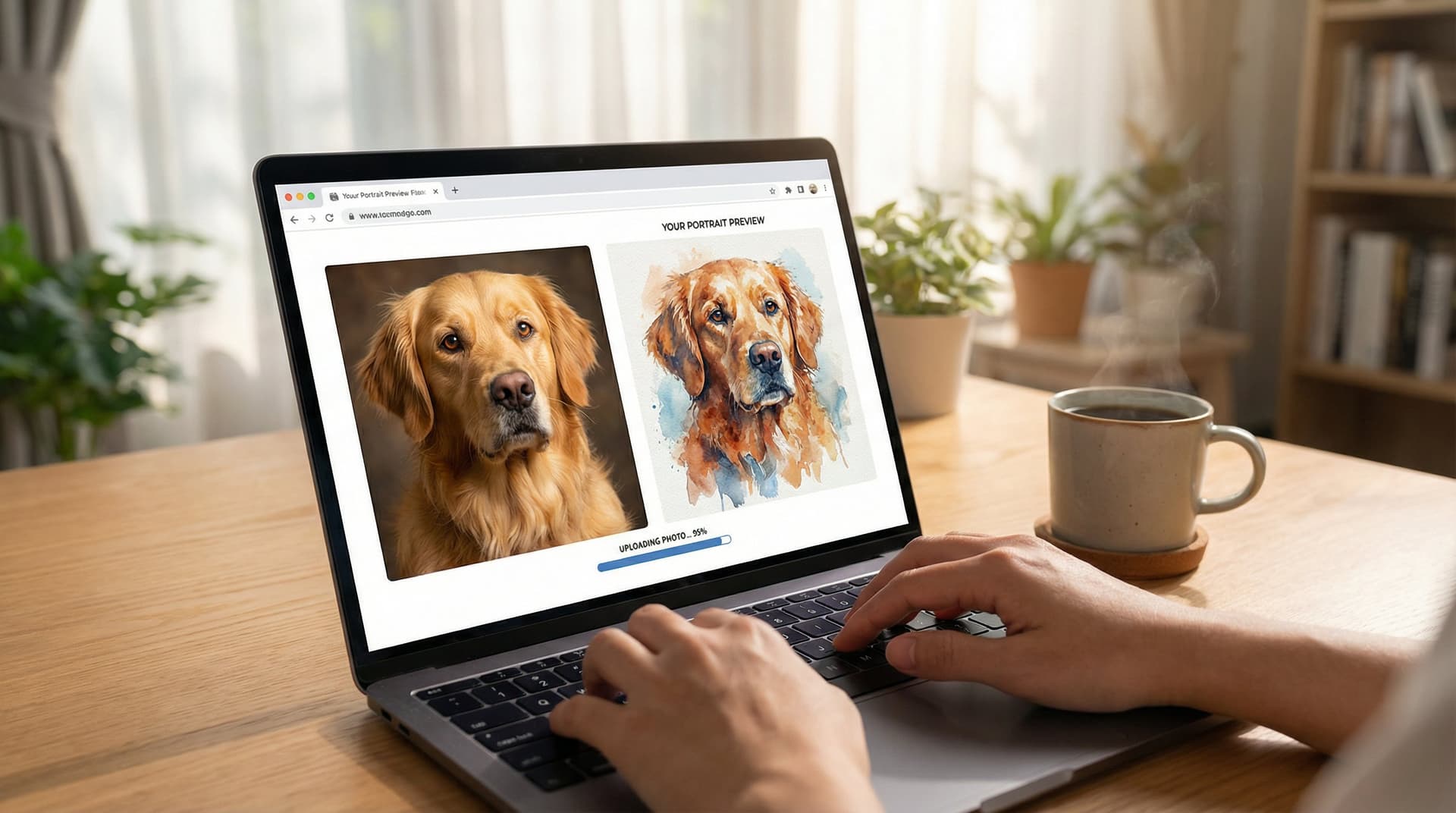 Custom Dog Portrait From Photo: How To Turn Your Pup Into Stunning Wall Art in 60 Seconds