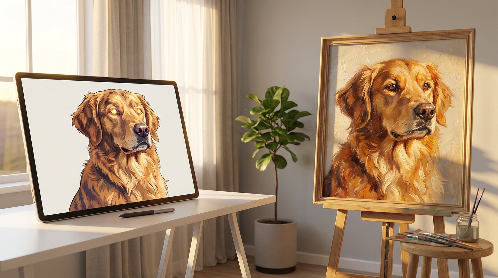 Digital vs Canvas Pet Portrait: Which One Your Dog (and Your Wallet) Will Love More in 2026